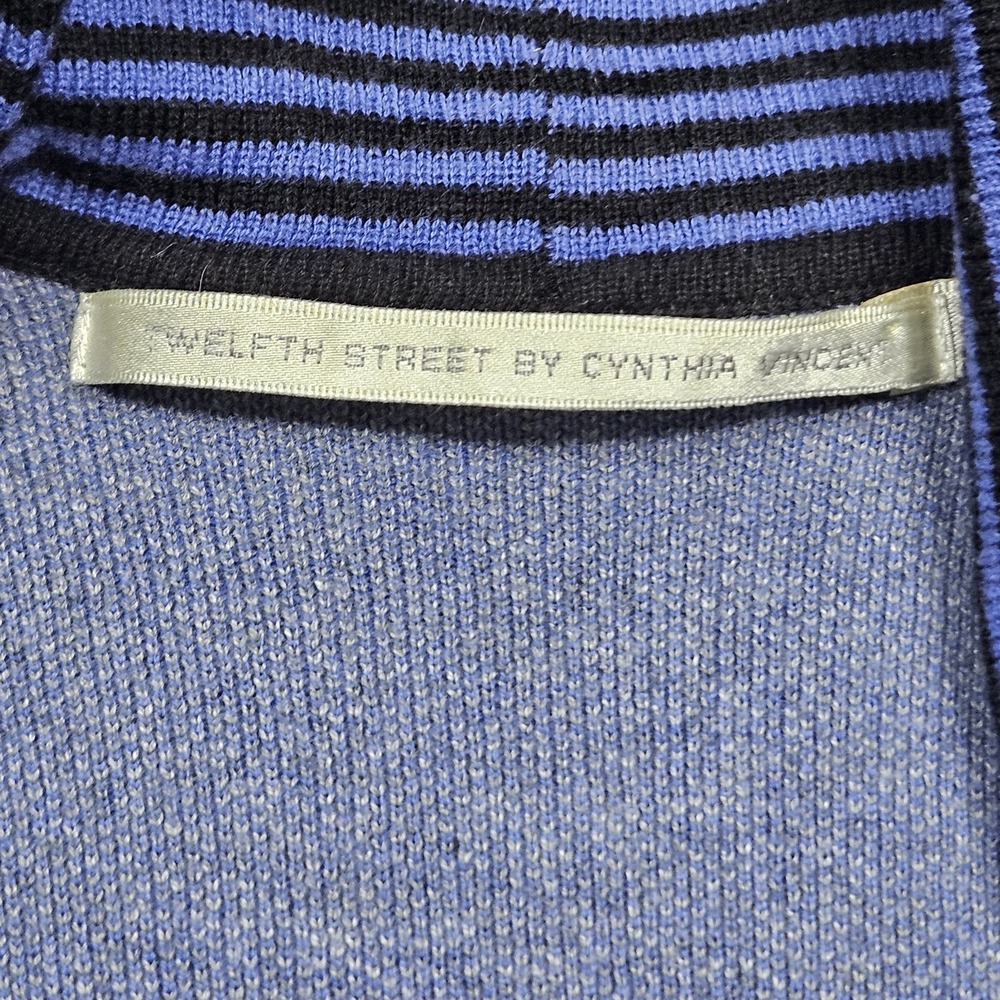 Twelfth Street by Cynthia Vincent Log Cabin cardigan sweater Small - Picture 3 of 10